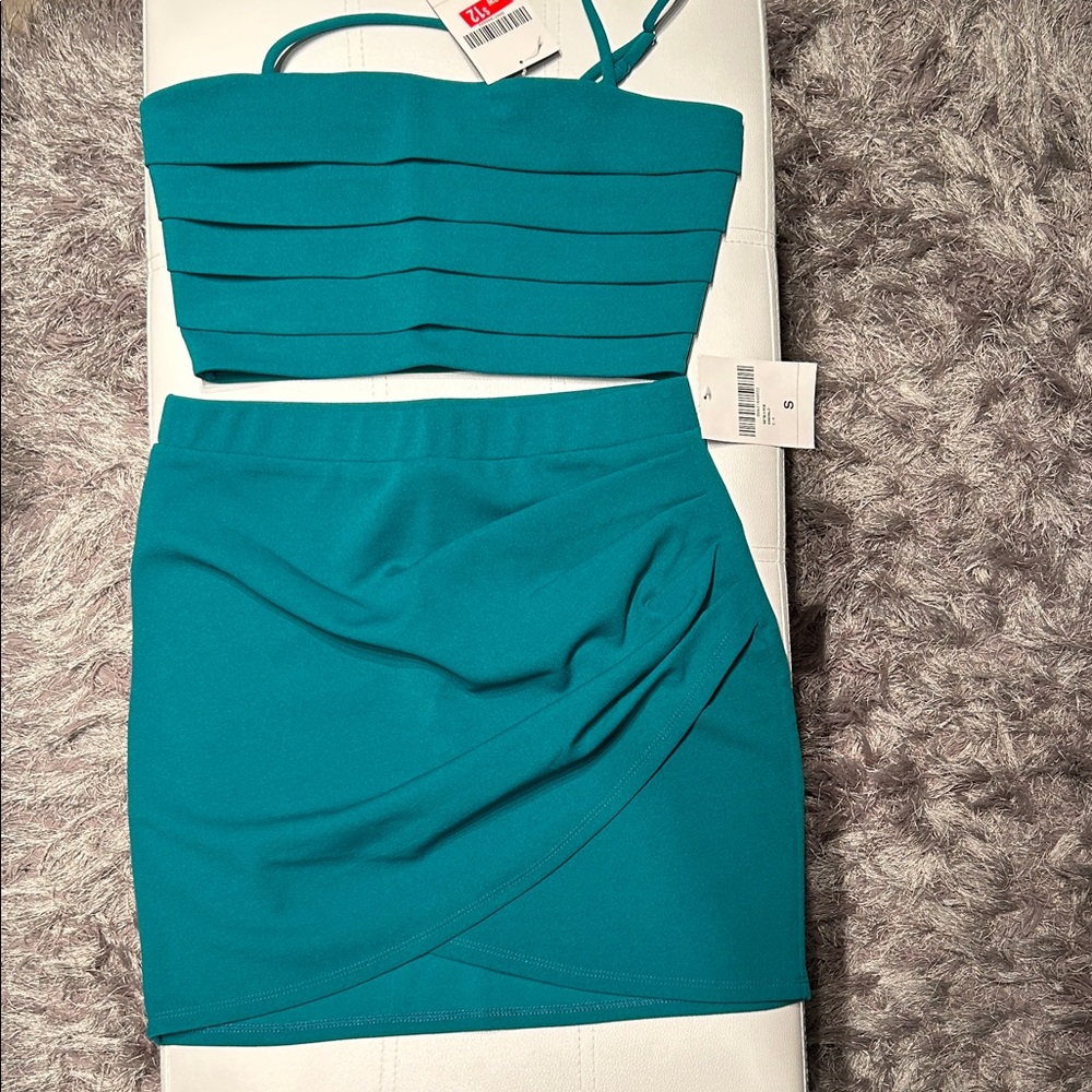 Forever 21 Teal Skirt Set